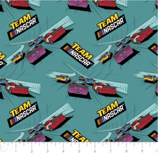 Camelot Fabrics NASCAR Tracks Teal Cotton Fabric by the Yard