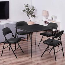 Folding Card Table and Chair Set of 5