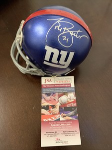 tiki barber signed helmet
