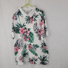 UNDER ARMOUR Mens Polo Sz 2XL The Playoff Floral Hawaiian Tropical Loose READ