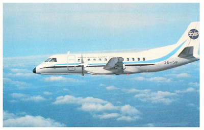 Swedair Saab Fairchild 340 Airplane Postcard