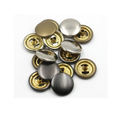Fermoirs Boutons Pression En Fer Noir - 15 Mm - Lot De 30 Sets - Métal - Neuf