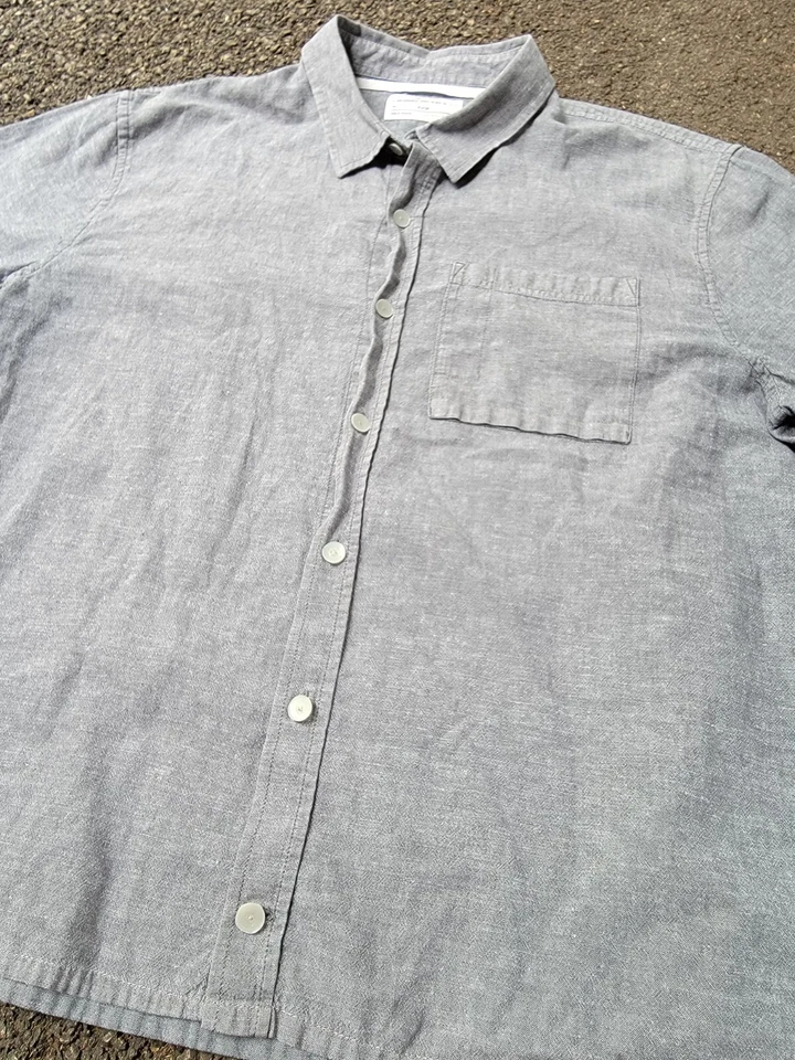 REI Co Op Shirt Hemp Organic Cotton Blend Outdoor Active Mens XL Gray - Image 2 of 4