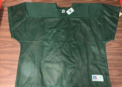 Men s Vintage Russell Athletic Mesh Short Sleeve  Jersey Size XL Dark Green NWT