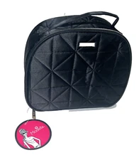 NWT Modella Black Travel Cosmetic Makeup Bag Toiletry Organizer Storage Case