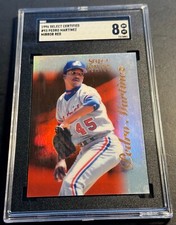 RARE 1996 PEDRO MARTINEZ SELECT CERTIFIED MIRROR RED #93 SGC 8 ONLY 90 MADE