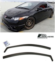 For 06-11 Honda Civic Coupe Jdm In-channel Side Window Visors Rain Guards