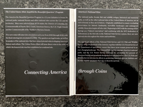 United States Mint America the Beautiful Quarters Coin Album + Coins with Sleeve - Picture 2 of 7