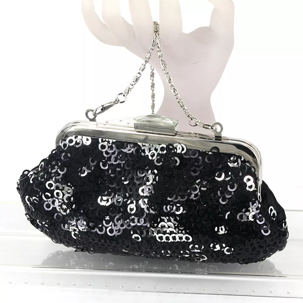 Fancy black clutch shop bag