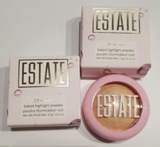 ESTATE Lot of 2 Cosmetics Dew Me Baked Highlighter Powder LIT .11 oz Full Sz