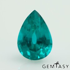 Cut stone - Yttrium Aluminum Garnet Paraiba lab grown, Pear 11x7mm 3.21ct