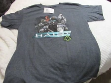 MICROSOFT STUDIOS, BOYS NEW GRAY COTTON BL HALO TRANSFORMER T-SHIRT, SZ 14/16