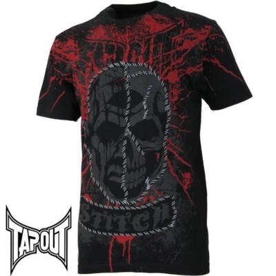 Tapout Herren T-Shirt Black Stitch Sig Series UVP 35£