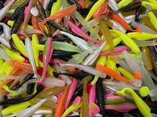 (40 Pack) 3.25" Soft Swim Bait Paddle Tail Lure Minnow Bass Fishing Jig Rig