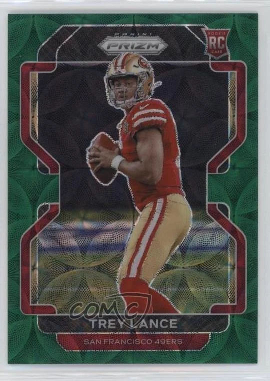 2021 Panini Prizm Rookie Green Scope Prizm /75 Trey Lance #333 Rookie RC