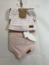 3 Piece Lila  Jack Baby Girls Bandana Bibs  Hat  Carrot Teether 0-6M Gift Set