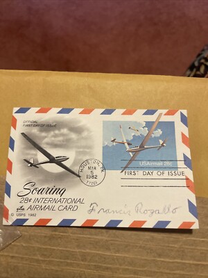 FRANCIS M. ROGALLO - FIRST DAY COVER SIGNED
