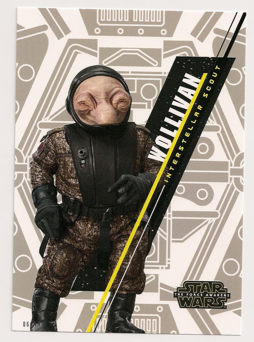 2016 TOPPS STAR WARS HIGH TEK 5X7 INCH CARD #06/49 #SW-12 WOLLIVAN 