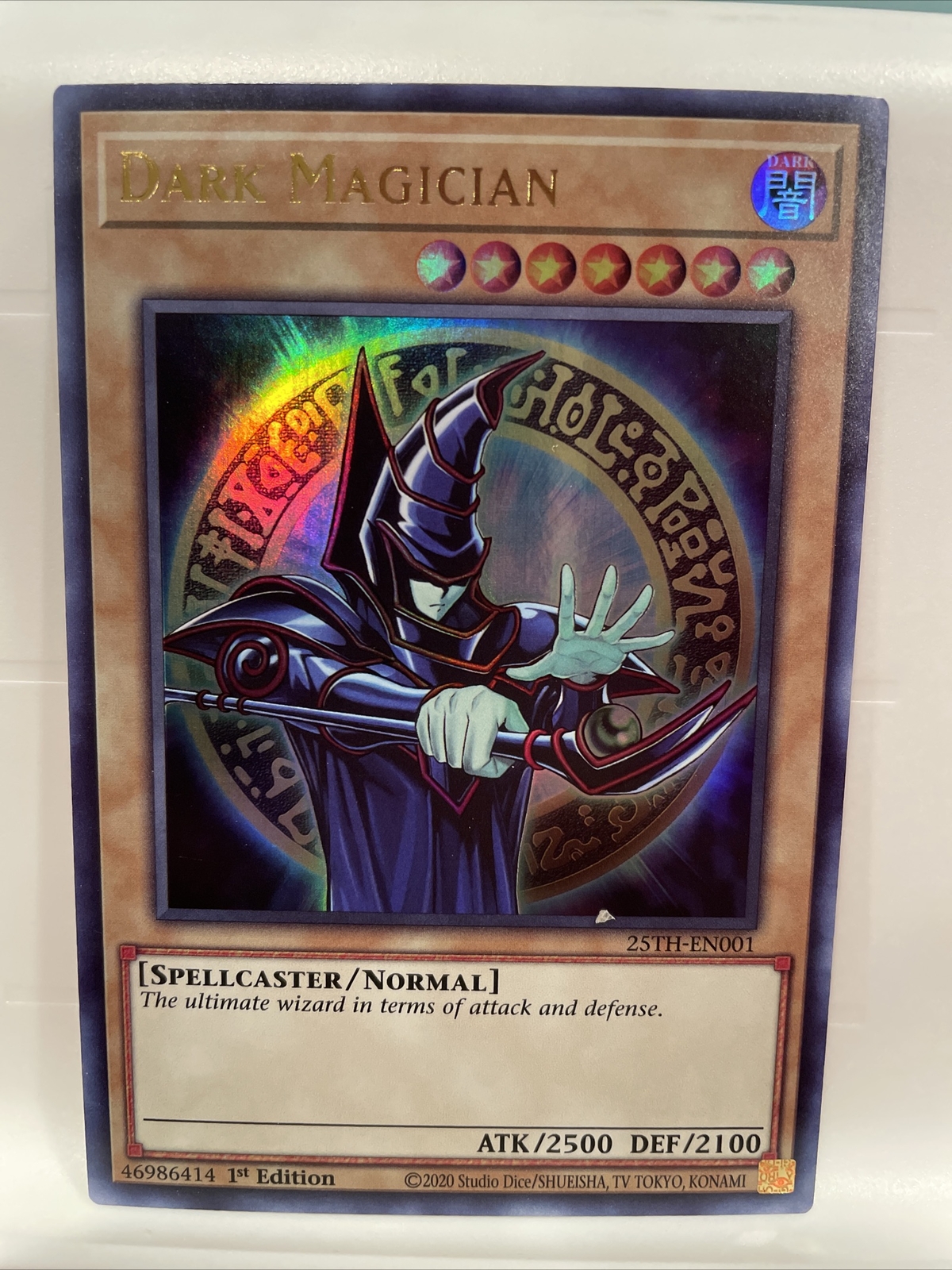Dark Magician 25thEN001 Ultra Rare Yugioh NM Battle of Chaos 1st