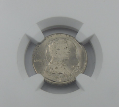 NGC MS65 Lincoln Cent Struck on 1992 P Dime Double Denomination