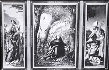 St. John on Patmos, Triptych, Hans Burgkmair Elder,  Magic Lantern Glass Slide