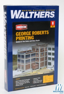 NEW Walthers George Roberts Printing Inc. Kit N Scale Train FREE US SHIP