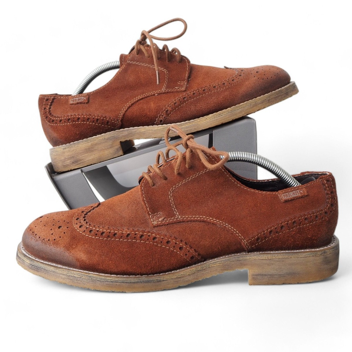 Pikolinos Mens Dress Shoes Sz 12 Brown Leather Round Toe Lace Up Wingtip Oxfords Pikolinos Men main image 2