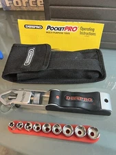 DuraPro PocketPro Multi Purpose Tool Ratchet Set w/ Pouch 18 Piece 37 Tools in 1