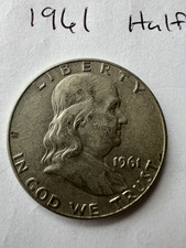 1961 D FRANKLIN HALF DOLLAR 90% SILVER DENVER MINT 50¢ UNITED STATES OF AMERICA