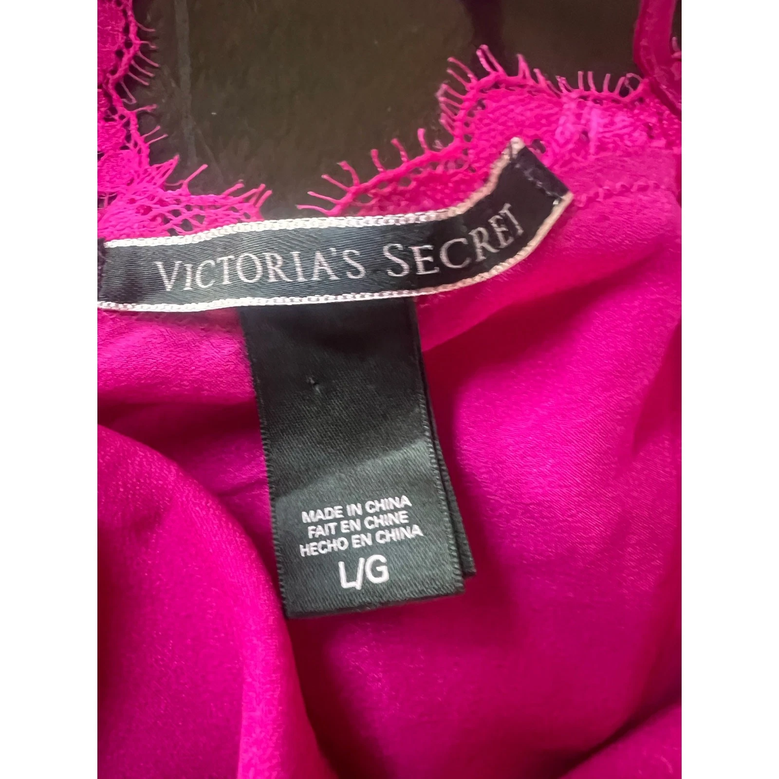 UNDERCOVER Victoria's Secret Mini Abito Slip Rosa Caldo Con Pizzo Glitterato E Taglio Schiena Profondo