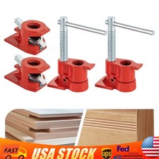 ( 2 Pack ) 1/2" Wood Gluing Pipe Clamp Set Heavy Duty PRO Woodworking Cast Iron