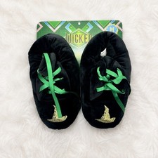 Wicked Elphaba Thropp Womens Slippers Black Green Size M 6.5-7.5