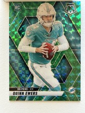 2025 Panini Mosaic - Rookies Quinn Ewers #308 Green Mosaic Prizm (RC)