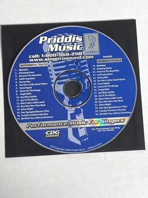 Performance Music For Singers CD+G Karaoke Disc Priddis Music 2005 Tested