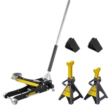 JEGS 80006K4 2-Ton Aluminum Floor Jack Kit Includes: Floor Jack Jack Stands Whee