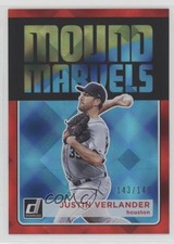 2018 Panini Donruss Mound Marvels Red 143/149 Justin Verlander #MM6 b9e