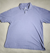 Peter Millar Polo Shirt Men Large Purple Blue Short Short Sleeve Performance
