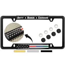 First Responders Police Military Fire Thin Line Flag Car License Plate Frame ...