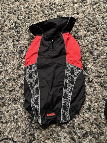 Kong Dog 2 in 1 coat, Fleece sweater & a coat Red & Black Size: Medium