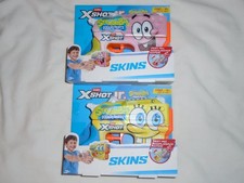 Set of 2 Zuru XShot Jr Skins Water Guns - Spongebob Patrick - NEW