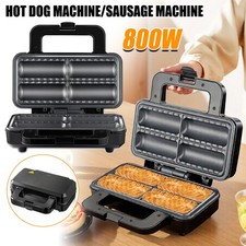 Hot Dog Maker Non Stick Sausage Grill Cooker Machine 800W Sausage Roll Maker
