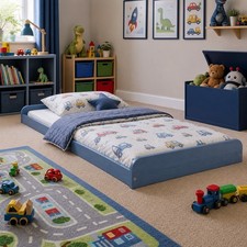 STRICTLY BEDS&BUNKS Leon Blue Montessori Pine low Bed 3ft Single (LBL30)