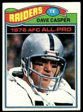 Dave Casper Rookie RC #380 1977 Topps Oakland Raiders