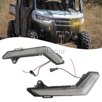 2X LED Front Accent Light Turn Signals Running Lights For Can-Am Defender 2020+
