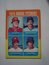 1975 Topps baseball Dennis Leonard Rookie card #615 EX. rookie card picture