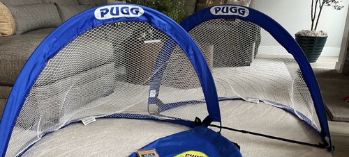 Soccer Net Pop Up Pugg Training Set 2 Goals Portable 4 Foot with Carrying Case