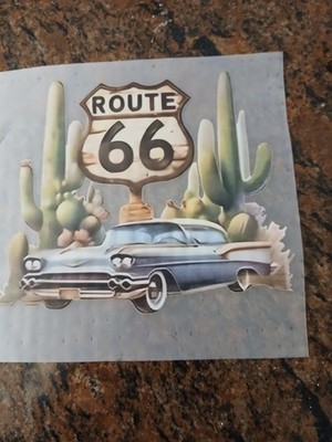 Wärmeübertrgungsaufkleber Bügelbi 11x10cm Route 66 USA