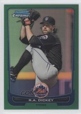 2012 Bowman Chrome Rack Pack Green Refractor RA Dickey #213 e5r