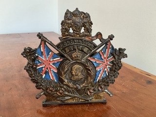 Antique Cast Iron Coronation Still Bank Sydenham & McQustra England 1911