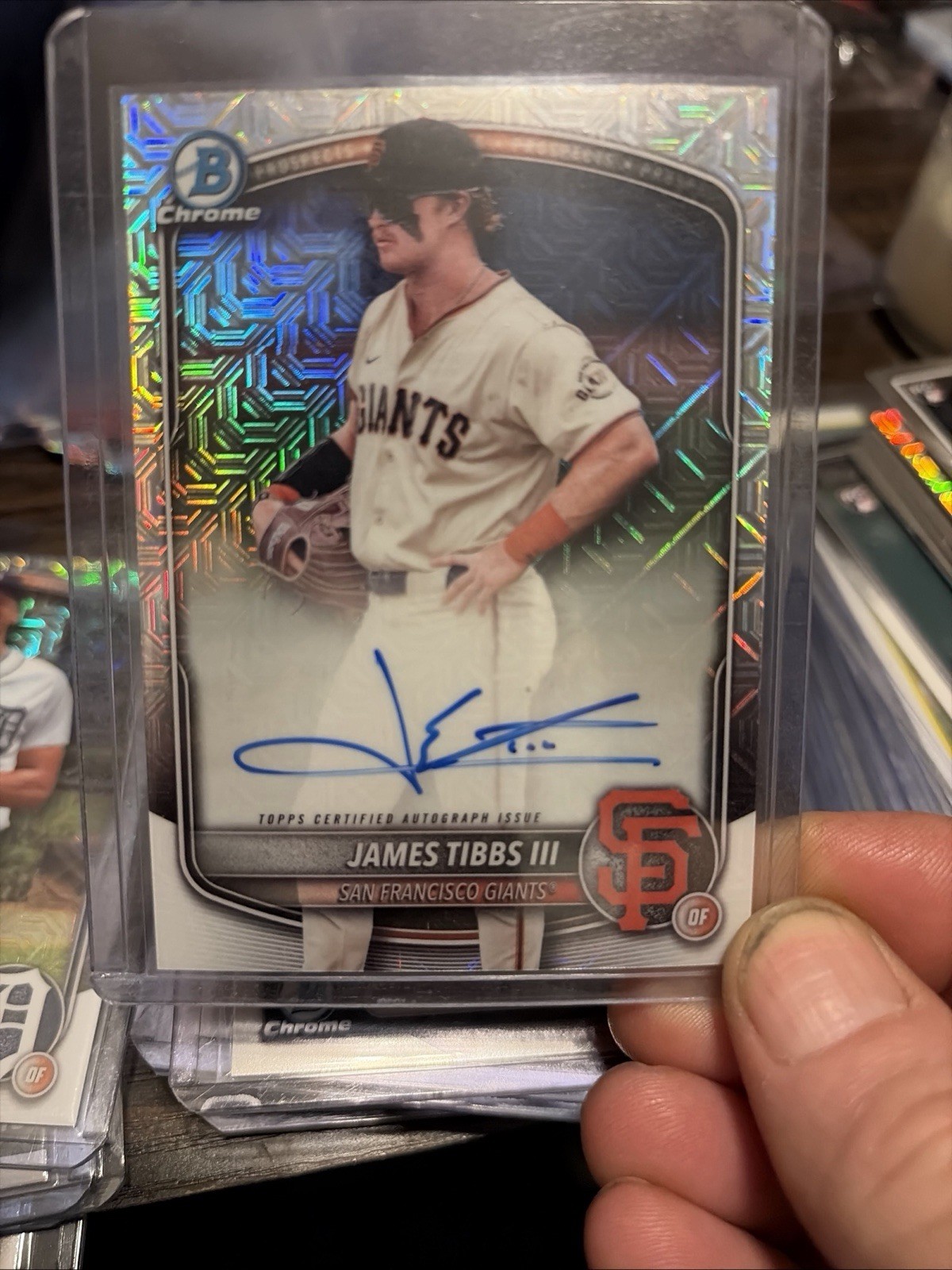 James Tibbs III Bowman Chrome Mojo Refractor Auto 2025 BMA-JT